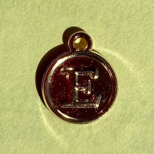 “E” Charm jewelry making Necklace bracelet ring baubles keychain ID tag lanyard